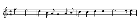Aye Me - staff notation