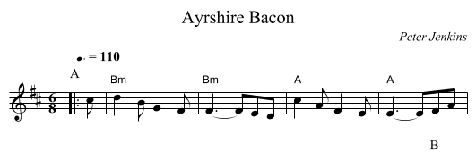 Ayrshire Bacon - staff notation