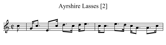 Ayrshire Lasses [2] - staff notation