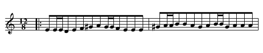 Azeri tune - staff notation