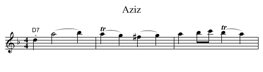 Aziz - staff notation