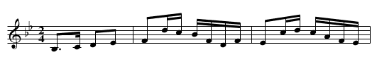 B Flat Hornpipe - staff notation