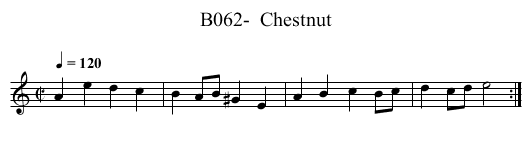 B062-  Chestnut - staff notation