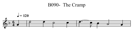 B090-  The Cramp - staff notation