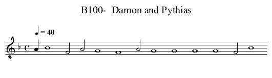 B100-  Damon and Pythias - staff notation