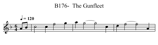 B176-  The Gunfleet - staff notation