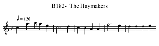 B182-  The Haymakers - staff notation