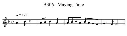 B306-  Maying Time - staff notation
