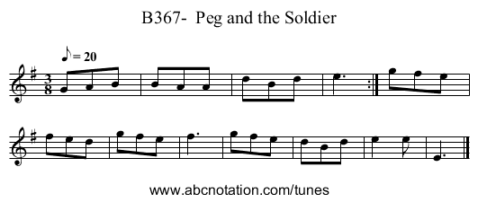 B367-  Peg and the Soldier - staff notation