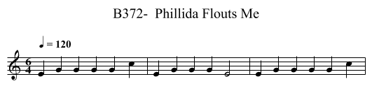 B372-  Phillida Flouts Me - staff notation