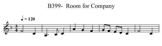 B399-  Room for Company - staff notation