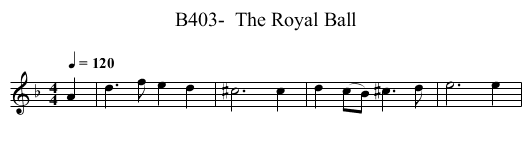 B403-  The Royal Ball - staff notation