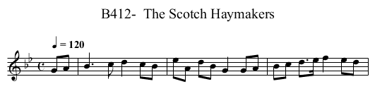 B412-  The Scotch Haymakers - staff notation