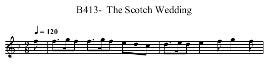 B413-  The Scotch Wedding - staff notation
