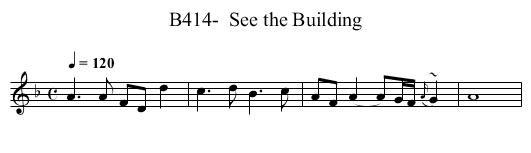 B414-  See the Building - staff notation