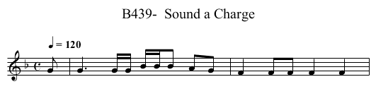 B439-  Sound a Charge - staff notation