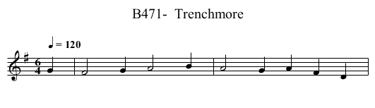 B471-  Trenchmore - staff notation