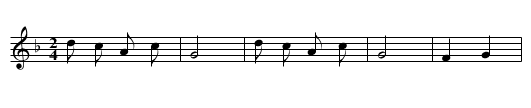 Ba cong - staff notation