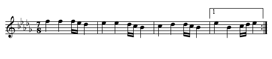 Baba Georgia - staff notation