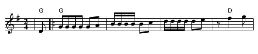Babba-Lisas hyfs'n - staff notation