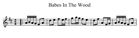 Babes In The Wood - staff notation
