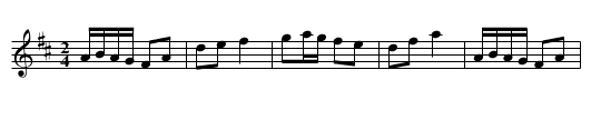 Babes in the Wood - staff notation