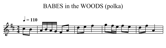 BABES in the WOODS (polka) - staff notation