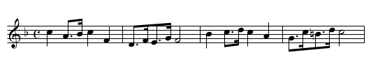Babie's Schottische - staff notation