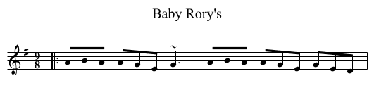 Baby Rory's - staff notation