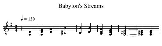 Babylon's Streams - staff notation