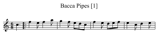 Bacca Pipes [1] - staff notation