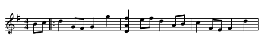 Bach, Bouree - staff notation