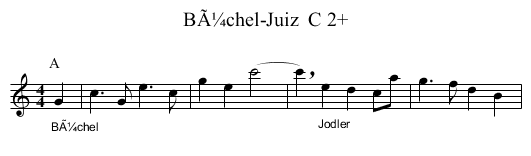 BÃ¼chel-Juiz  C 2+ - staff notation