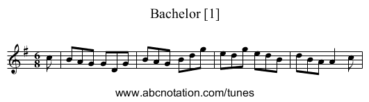 Bachelor [1] - staff notation