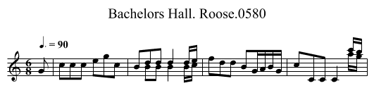 Bachelors Hall. Roose.0580 - staff notation