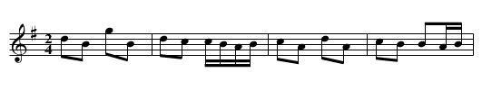 Bachelor's Reel - staff notation
