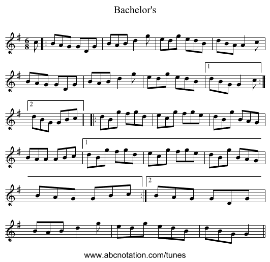 Bachelor's - staff notation