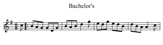 Bachelor's - staff notation