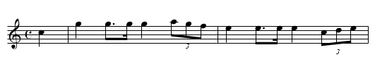Bach's March. - staff notation