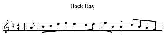 Back Bay - staff notation
