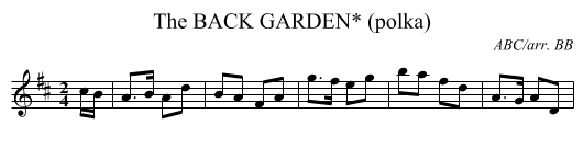 BACK GARDEN* (polka), The - staff notation