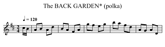 BACK GARDEN* (polka), The - staff notation