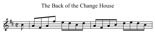 Back of the Change House, The - staff notation