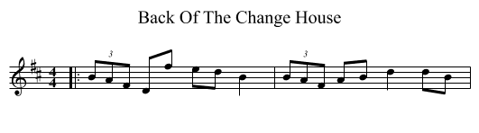 Back Of The Change House - staff notation