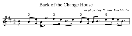 Back of the Change House - staff notation