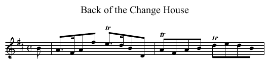 Back of the Change House - staff notation