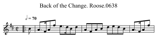 Back of the Change. Roose.0638 - staff notation