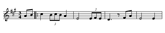 Back to Kennebec Waltz - staff notation