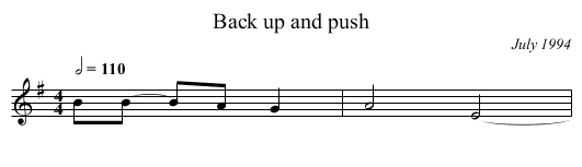 Back up and push - staff notation