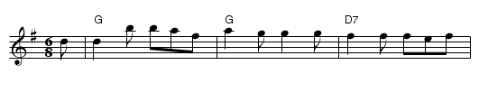 Backstairs Jig - staff notation
